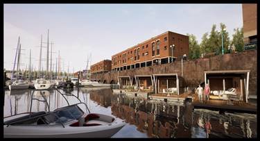 Artists impression of Milford Waterfront’s floating hotel suites