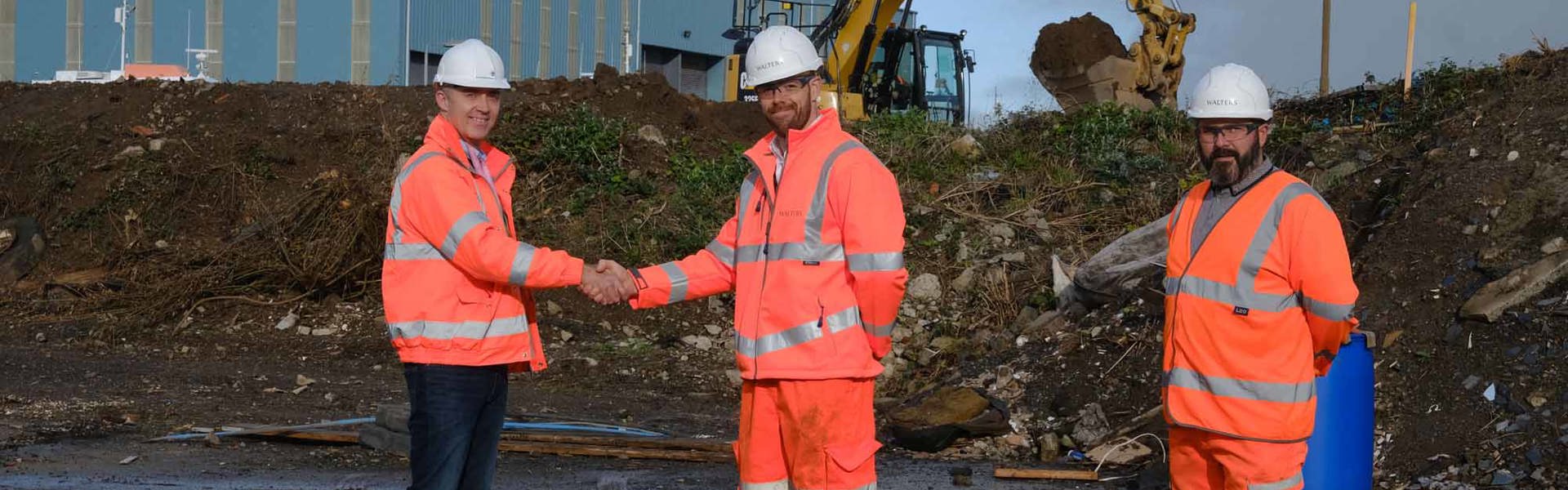Jason Hestor Project Manager, Port Of Milford Haven, Gavin Perry Senior Quantity Surveyor, Walters Group And Wayne Scott General Foreman, Walters Group