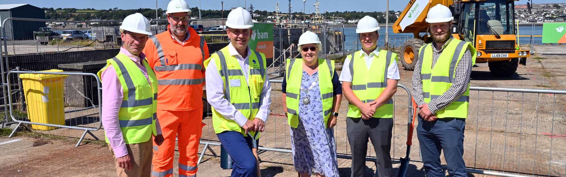 Representatives From Across The Region Came Together To Celebrate The Start Of The Construction Of A New Supersize Slipway At Pembroke Port 