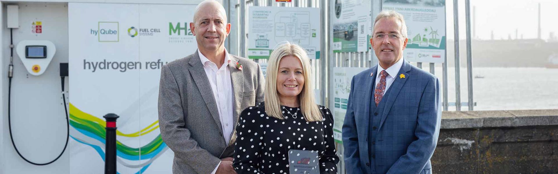 Tom Sawyer (CEO), Anna Malloy, (Stakeholder Engagement And Communications Manager) And Chris Martin (Chairman) With The Sustainability Award From The British Ports Association