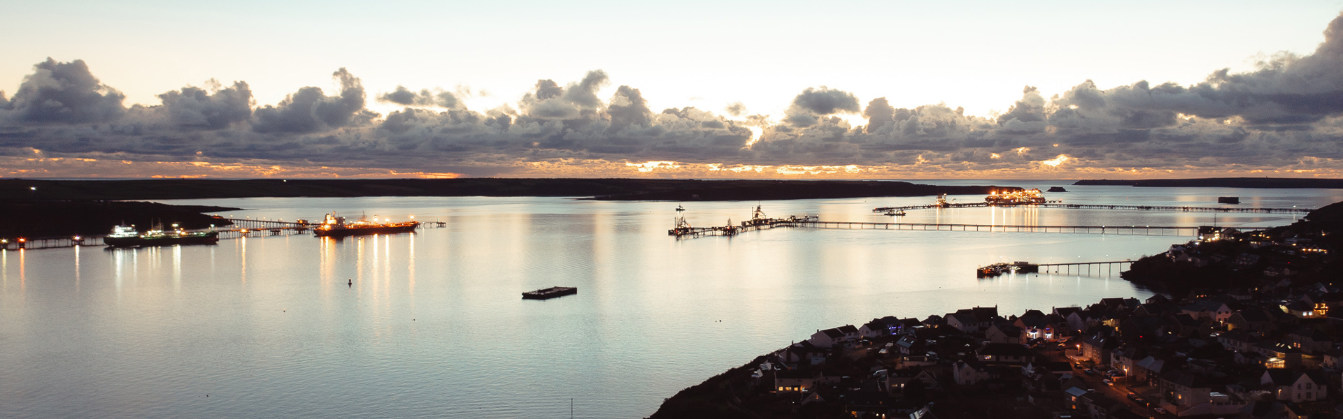 Aerial of the Milford Haven Waterway