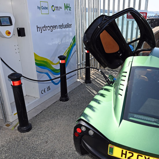 A hydrogen car refuelling station was installed at Milford Waterfront