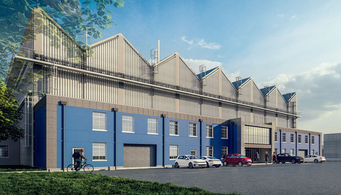 Renovations at the Grade II Sunderland Hangar annexes are creating offices and workshop spaces for the marine energy industry